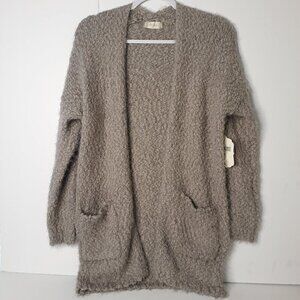 NWT Altar'd State Open Front Fuzzy Eyelash Cardigan Small Cozy Loungewear Work